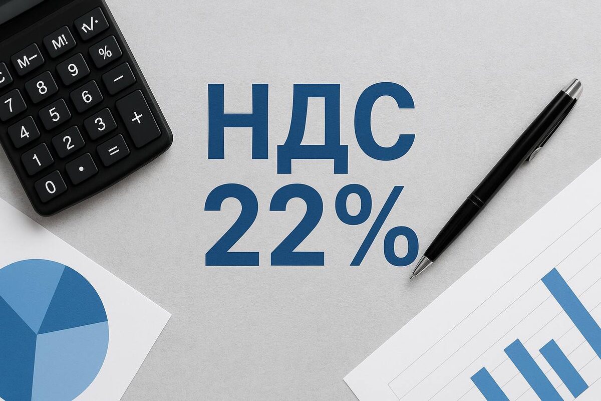 С 01.01.2026 ставка НДС составит 22 %.